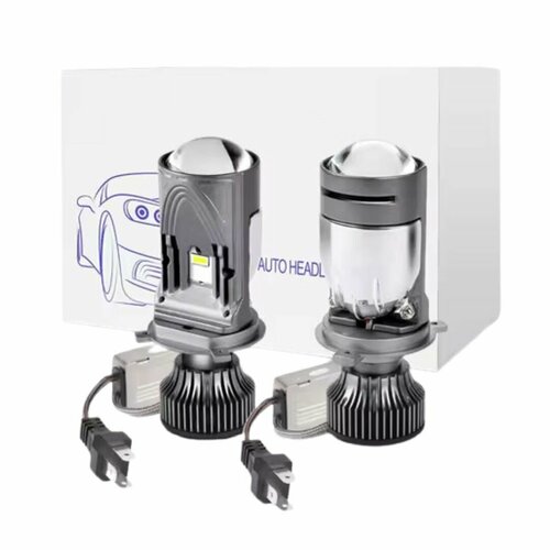 Светодиодные мини линзы лампы H4 5700к для Hyundai Santa Fe Classic Хендай Санта Фе 3200₽