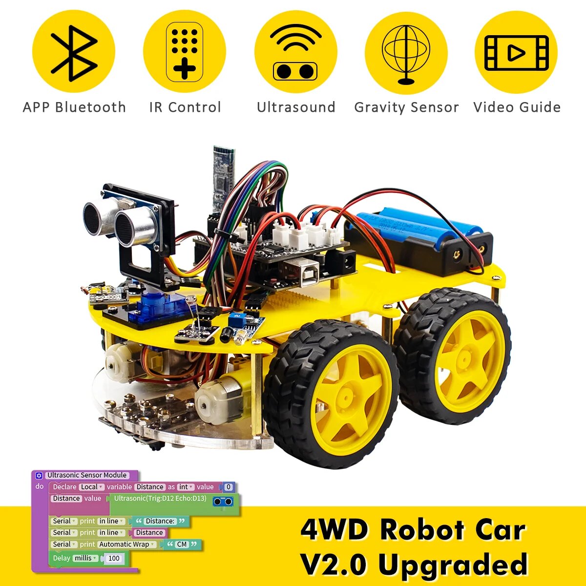 LAFVIN 4WD Smart Robot Car Kit V2.0 для Arduino — фото 1