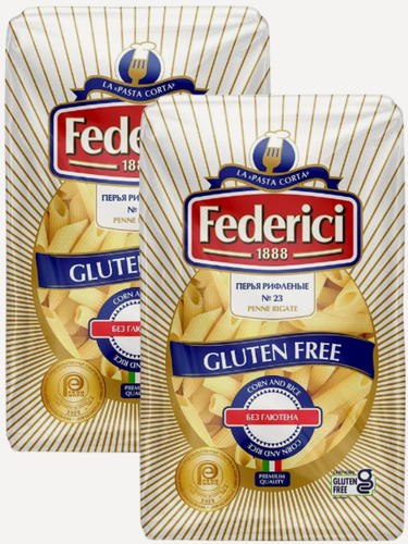 Изображение товара Макароны перья рифленые без глютена 400 г*2шт