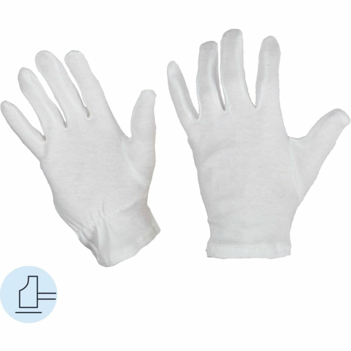 Перчатки защитные хлопковые Manipula Specialist "Атом" без ПВХ-покрытия, размер 10 (XL), белые, 1 пара (TT-44), 12 уп.