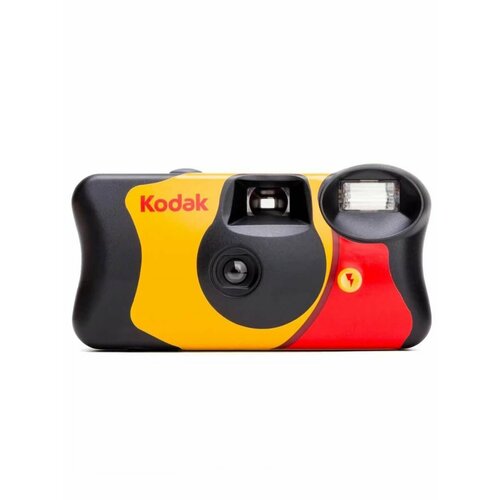 Фотоаппарат Kodak FanSaver 27 кадров одноразовый с пленкой вспышка черно-желтый 3211₽