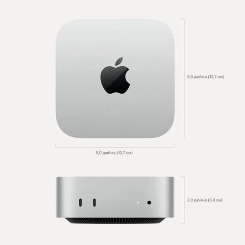Изображение товара Настольный Компьютер Apple Mac MINI процессор M4 16/256Gb Silver (серебристый) MU9D3