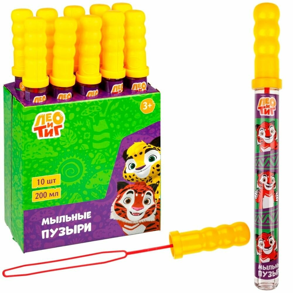 Мыльные пузыри 1Toy "Лео и Тиг", колба, 200 мл (Т25070)