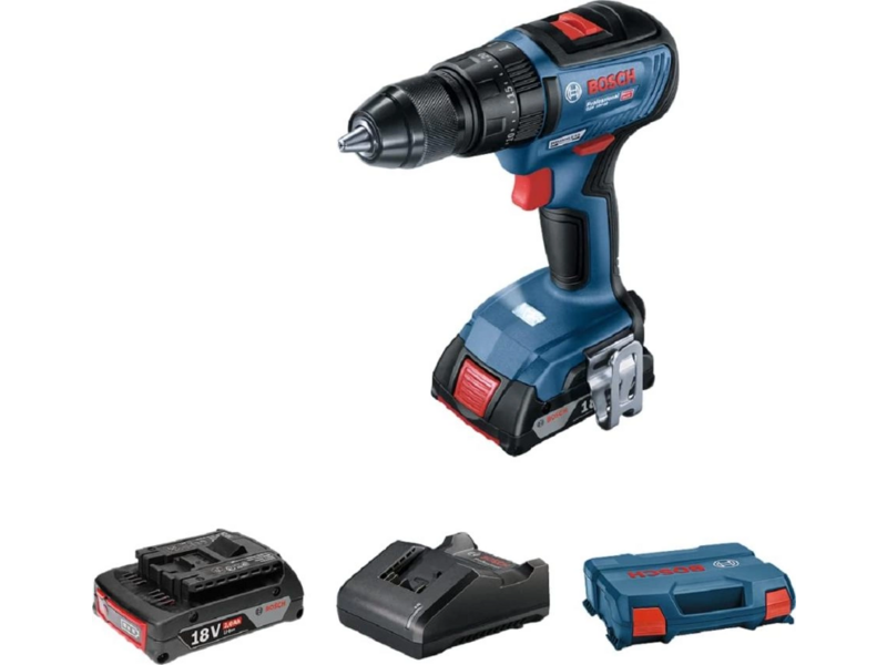 Дрель-шуруповерт Bosch GSB 18V-50 + L аккум. патрон: быстрозажимной (кейс в комплекте) (06019H5100)