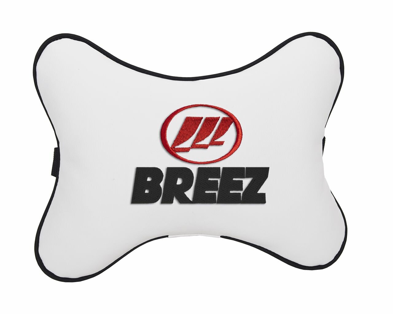 Подушка на подголовник автомобильная белая экокожа LIFAN Breez