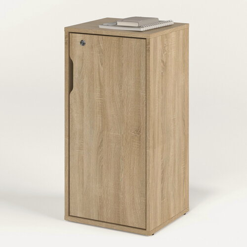 Изображение товара Тумба БАНГА-7 правая Дуб Сонома, с дверкой, (ВхШхГ) 73,4х36,8х32,6 см, ЛДСП