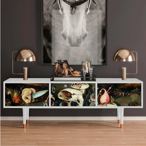 ТВ-Тумба - STORYZ - T4 The Garden of Earthly Delights by Hieronymus Bosch, Размер - 170 x 59 x 48 см, Цвет корпуса - , Белый