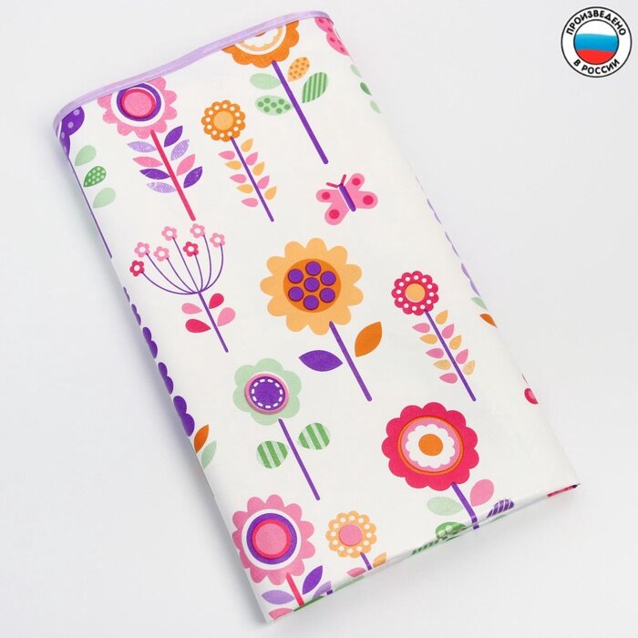 Клеёнка с ПВХ-покрытием, 70×100 см, на резинке, микс