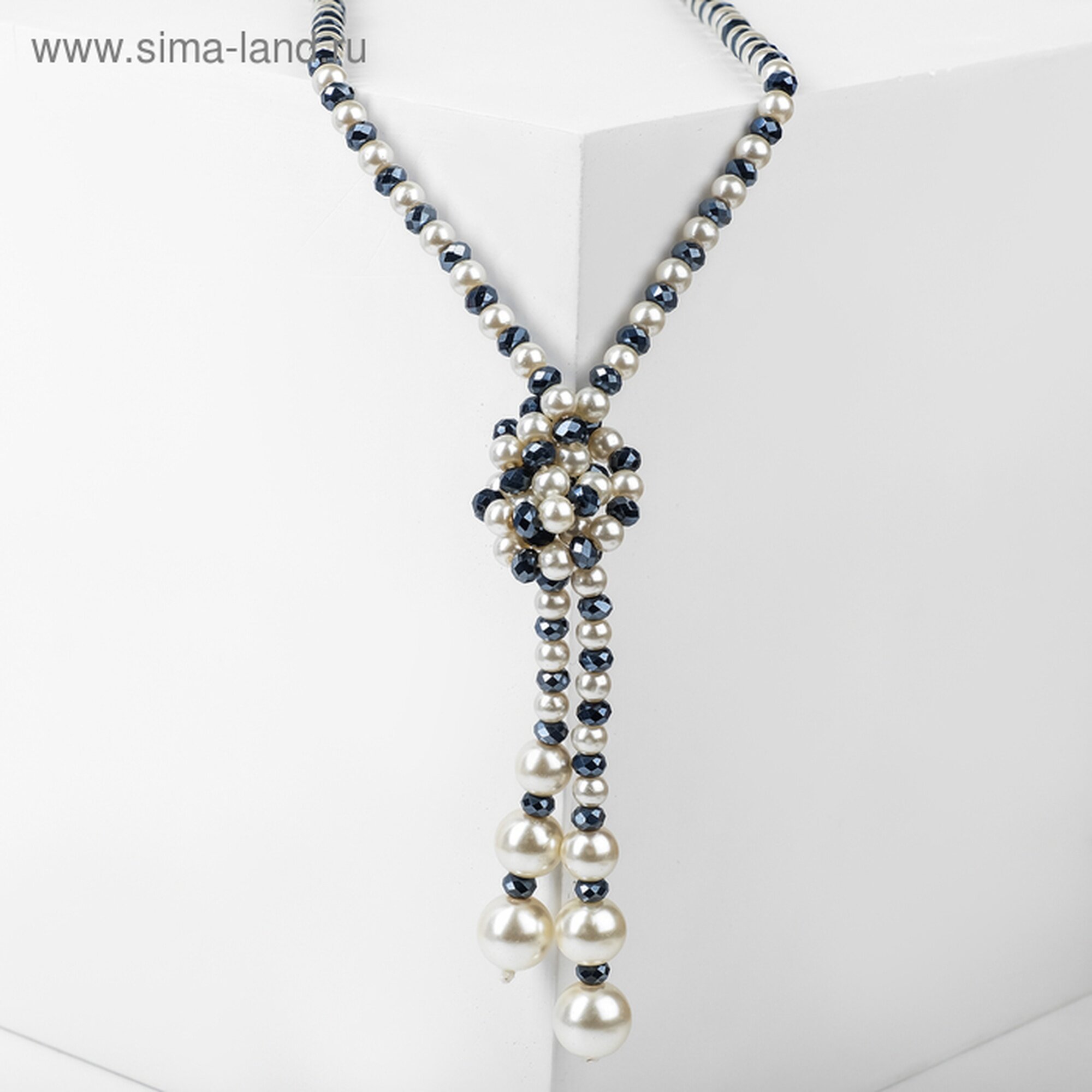 Бусы Queen Fair длина 107 см синий