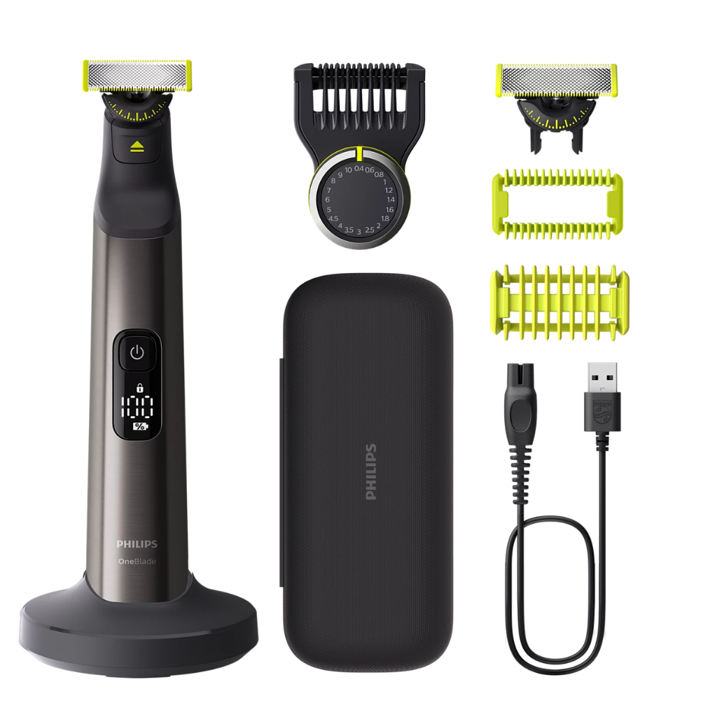 Триммер Philips OneBlade Pro QP6652/61, для бороды и усов, серый