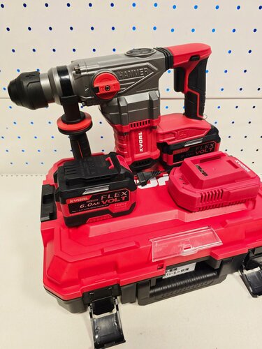 Изображение товара Мощный аккумуляторный перфоратор Kyoal KY01-28, бесщеточный двигатель, 21V, 2х6Ач, 3,5Дж, кейс