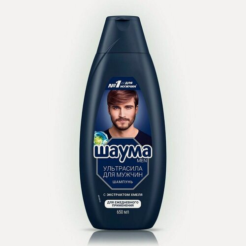 Изображение товара Мужской шампунь для волос Шаума Men Ультрасила с экстрактом хмеля " 650мл
