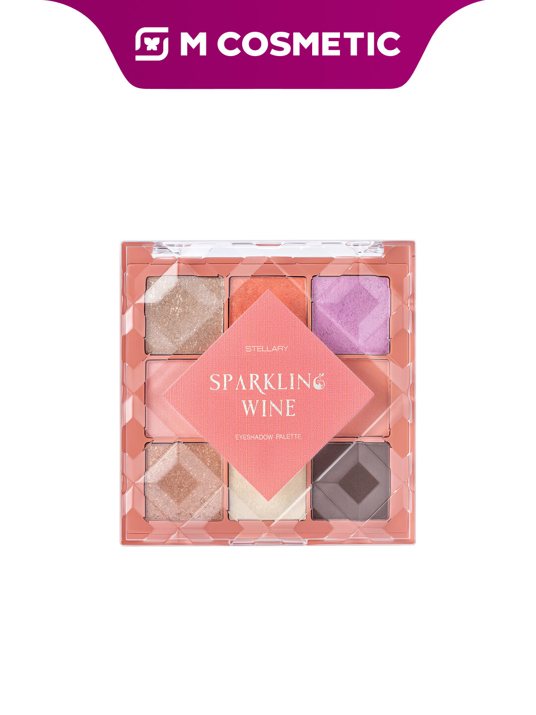 Палетка теней Stellary "Sparkling Wine", гипоаллергенные, аппликатор в комплекте, 10,8 г