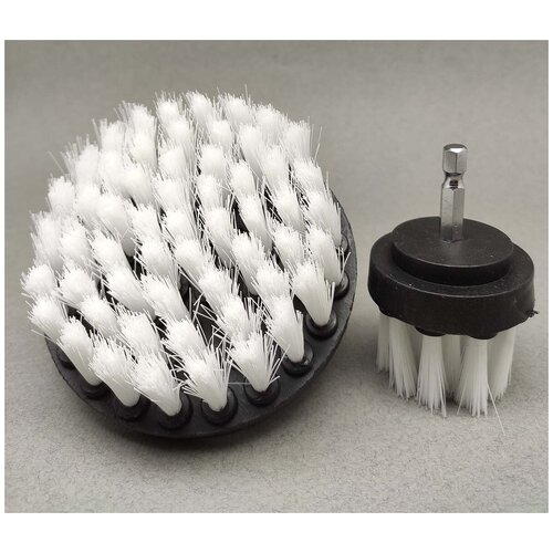 фото Набор щеток для химчистки с насадкой на шуруповерт средней жесткости нет бренда