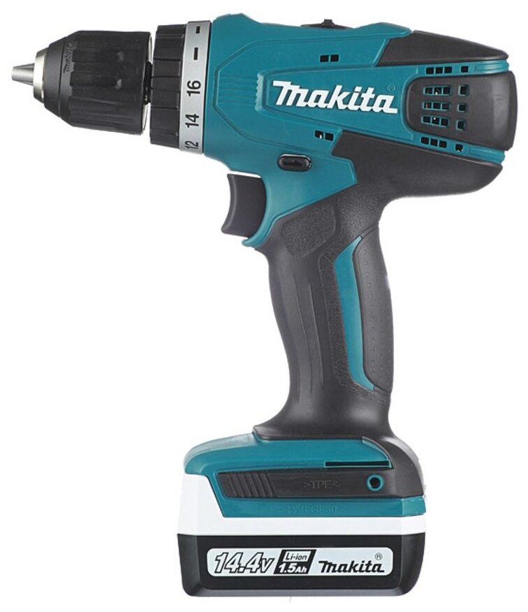 Дрель-шуруповерт MAKITA , 1.5Ач, с двумя аккумуляторами - фото №1