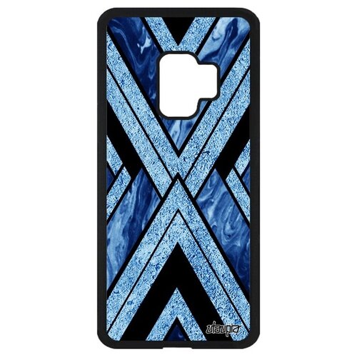 фото Противоударный чехол для мобильного // galaxy s9 // "икс-орнамент" символ геометрический, utaupia, синий