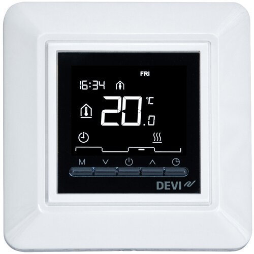 Терморегулятор DEVI Opti / Classic белый термопласт терморегулятор devi touch бежевый термопласт