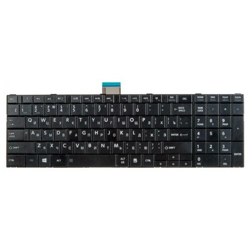 Клавиатура для ноутбука Toshiba Satellite C850, C850D, C855, C855D, L850, L850D, L855, L855D, черная гор Enter
