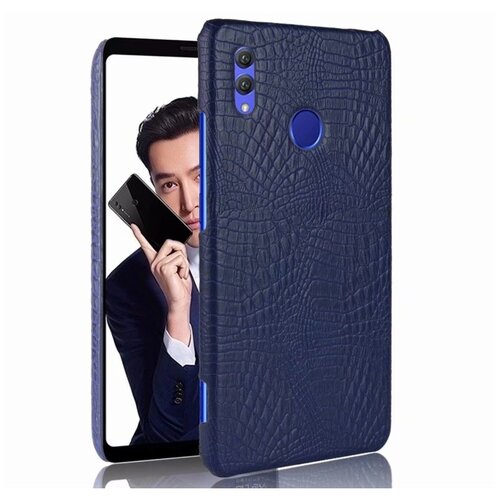 фото Чехол-панель mypads для honor 20e (hry-lx1t) 6.21 тонкий задний бампер на пластиковой основе с отделкой под кожу крокодила черный