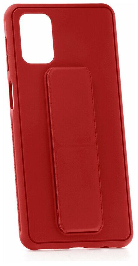 Чехол на Samsung M31S Derbi Magnetic Stand красный, защитный силиконовый бампер, противоударный пластиковый кейс, софт тач накладка с подставкой