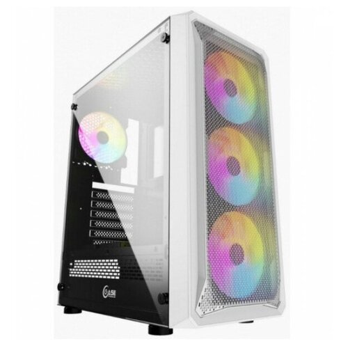 Корпус Powercase Mistral Z4 Mesh LED White mATX, ATX, Mini-ITX, Midi-Tower, без БП, с окном, подсветка, Audio, 2xUSB 2.0, USB 3.0 (CMIZW-L4) корпус powercase mistral z4 mesh rgb 4x120mm cmizb r4