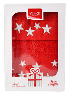 Набор полотенец  Vingi Ricami debora/stars, красный