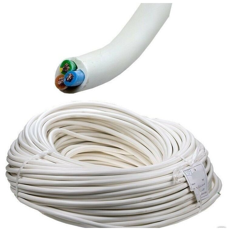 Силовой кабель ПВС 3 x 1,5 мм², 100 м - фотография № 1
