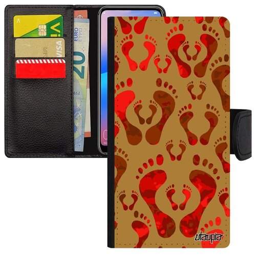фото Противоударный чехол-книжка для смарфона // galaxy s7 edge // "след стопы" шажок младенец, utaupia, цветной