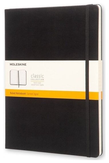 Блокнот Moleskine CLASSIC QP092 XLarge 190х250мм 192стр. нелинованный твердая обложка черный