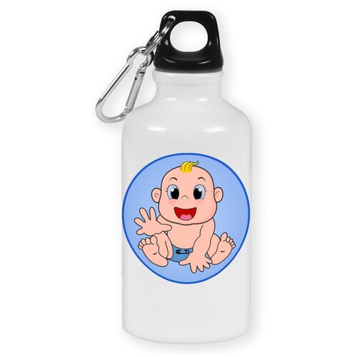 Бутылка с карабином CoolPodarok мальчик (пузожитель) бутылка с карабином coolpodarok скоро уду пузожитель