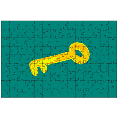 фото Магнитный пазл 27x18см."золотой ключик, ключ, символ" на холодильник lotsprints
