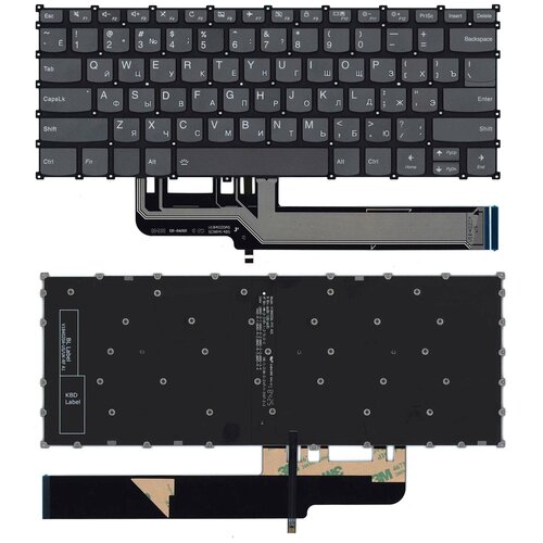 Клавиатура keyboard для ноутбука Lenovo XIAOXIN Air-14 2019 540S-14 черная с подсветкой 5880₽