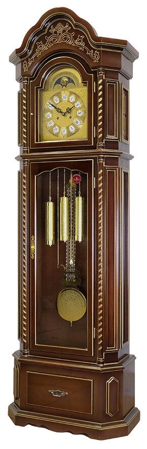 Часы напольные Columbus CR9089-PG-CH «Вишневая элегия» gold