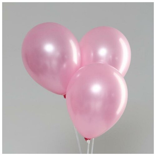 фото Шар латексный 12", перламутровый, набор 5 шт, цвет розовый mikimarket
