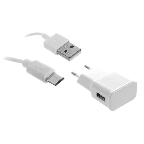 Зарядное устройство сетевое Continent белый 2A/1*USB ZN20-191WT /P1 с кабелем microUSB