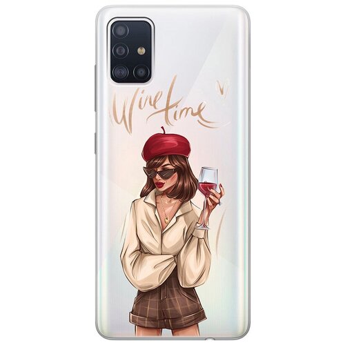 фото Re:pa чехол - накладка transparent для samsung galaxy a51 с 3d принтом "wine time"