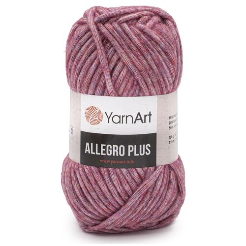 Пряжа YarnArt Allegro Plus, 100 г, 110 метров, цвет: 702 темно-розовый меланж (5 мотков) (количество товаров в комплекте: 5)