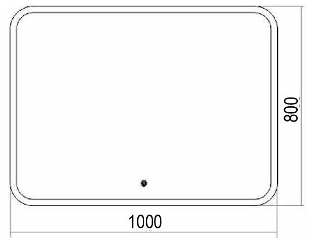 Зеркало AZARIO Стив 1000*800, сенсорный выключатель, двойной подогрев - фотография № 3