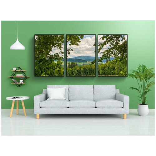 фото Набор модулных постеров для интерьера "рудные горы, летом, фихтельберг" 60x90 см. в тубусе, без рамки lotsprints