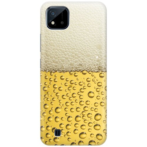 фото Ультратонкий силиконовый чехол-накладка для realme c20 / c11 (2021) с принтом "пиво" gosso