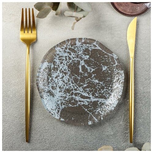 фото Тарелка "мрамор" 15 см, цвет черный 4981435 magistro