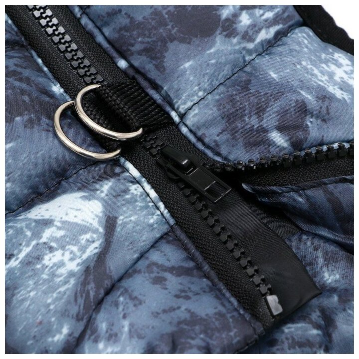 Куртка для собак на молнии "Содалит", размер L, синяя (ДС 38, ОШ 38, ОГ 54 см) - фотография № 8