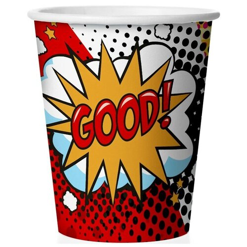 фото Стаканы (250 мл) pop art, комикс, 6 шт. дон баллон