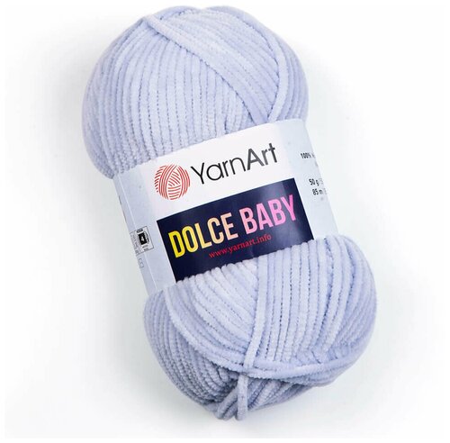 Пряжа для вязания YarnArt Dolce Baby (ЯрнАрт Дольче Беби) - 3 мотка 776 бледная сирень, фантазийная, велюровая для игрушек 100% микрополиэстер 85м/50г