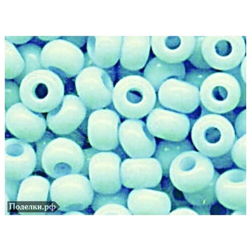 Бисер Preciosa 03233 Мел окрашенный бледный голубой 100 23 мм 5 г цена за 2 уп 328₽