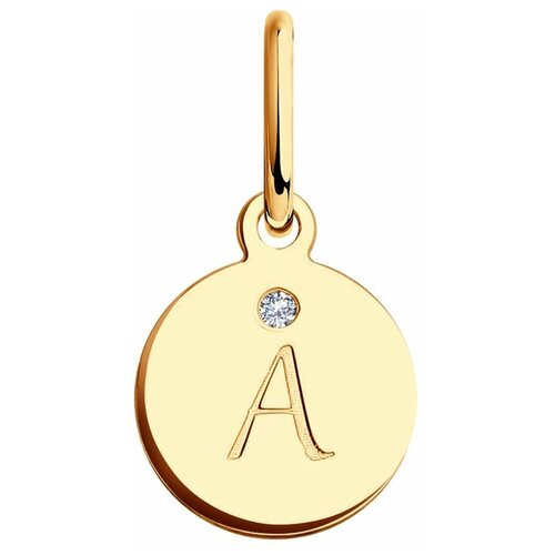 фото Подвеска sokolov, красное золото, 585 проба, фианит