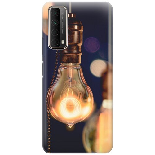 фото Силиконовый чехол на huawei p smart (2021) / хуавей п смарт (2021) с эффектом блеска "ретро-лампа gosso