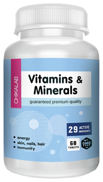 Комплексная пищевая добавка CHIKALAB Vitamins & Minerals 60 шт