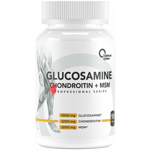 glucosamine chondroitin msm optimum system без вкуса Glucosamine Chondroitin + MSM Optimum System (90 таб)