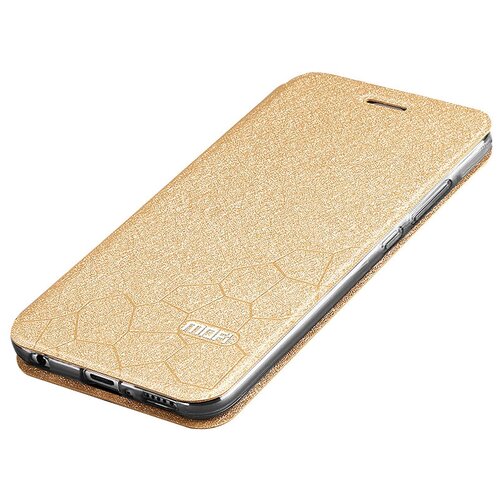 фото Чехол-книжка mypads для huawei mate 10 водоотталкивающий с мульти-подставкой на жёсткой металлической основе золотой